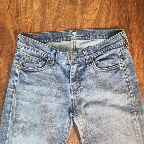 7 For All Mankind Dojo Shorts Bermuda Mid-Rise Jean Shorts, Size 27 - Picture 2 of 7